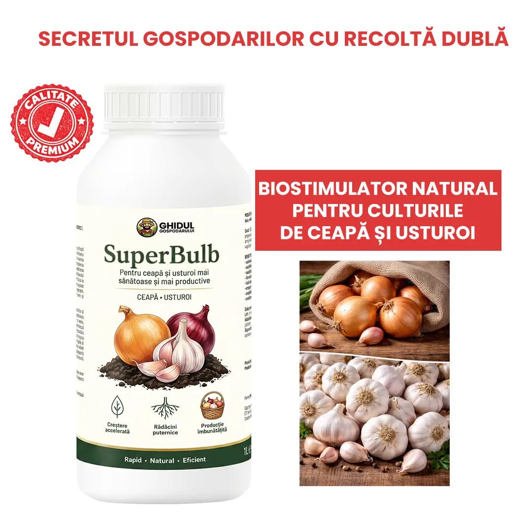 SuperBulb — Biostimulator Special pentru Ceapă și Usturoi Mari | 1L - Ghidul Gospodarului