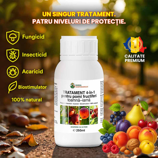 BioTratament 4 în 1 - Pentru Pomi Fructiferi toamnă - iarnă - Ghidul Gospodarului