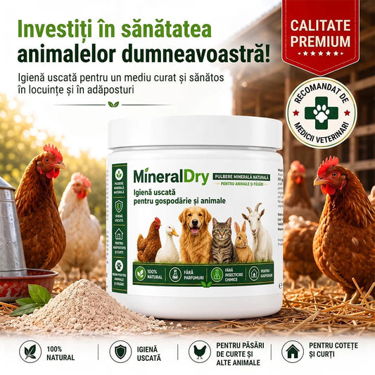 MineralDry - Pudră profesională împotriva Paraziților și Păduchilor - Ghidul Gospodarului